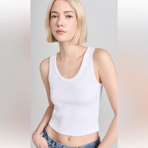 perfectwhitetee Blondie structured rib bra friendly tank, L